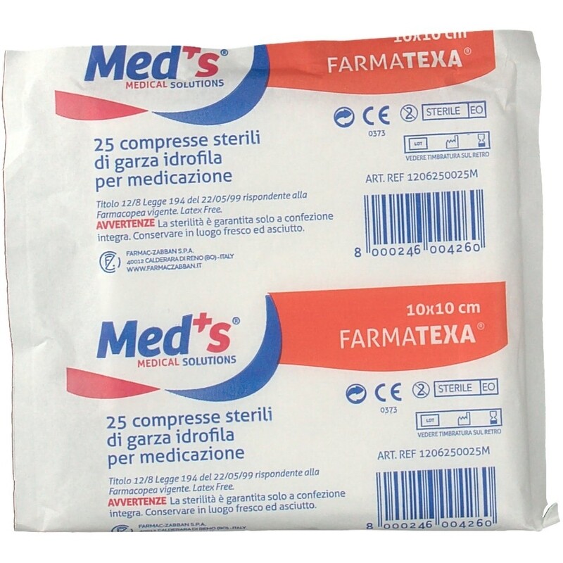Garza compresse sterili 10x10 cf. 25 fogli