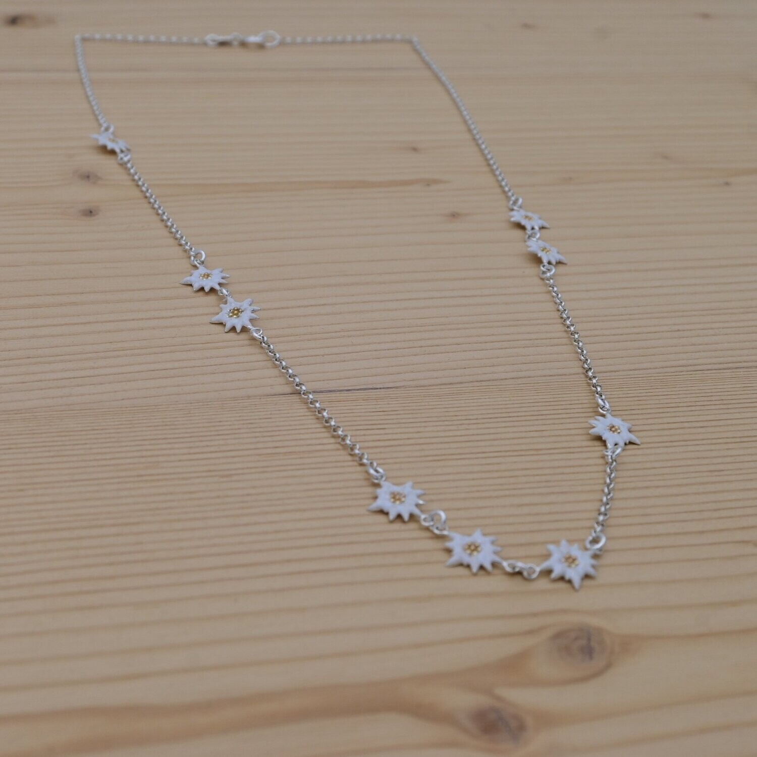 Collana Stelle Alpine - smaltata