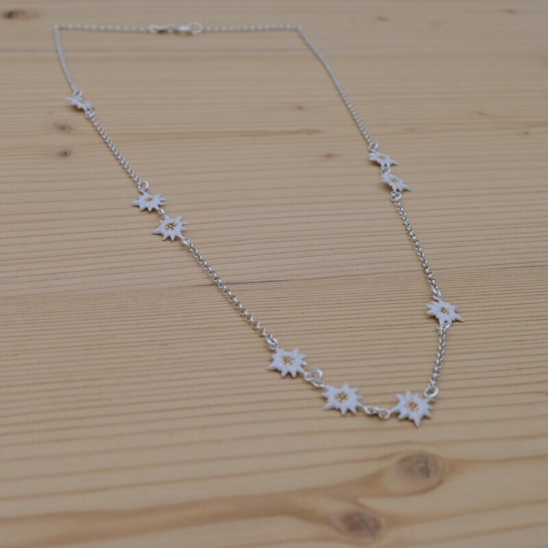 Collana Stelle Alpine - smaltata