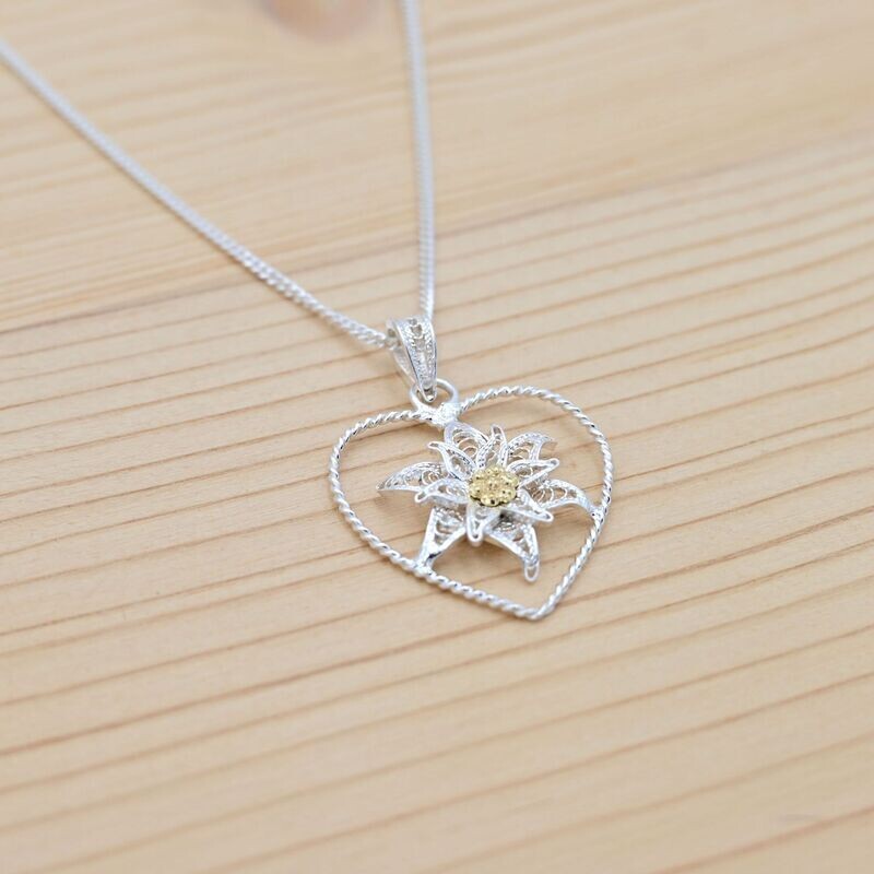 Collana Stella Alpina - Cuore