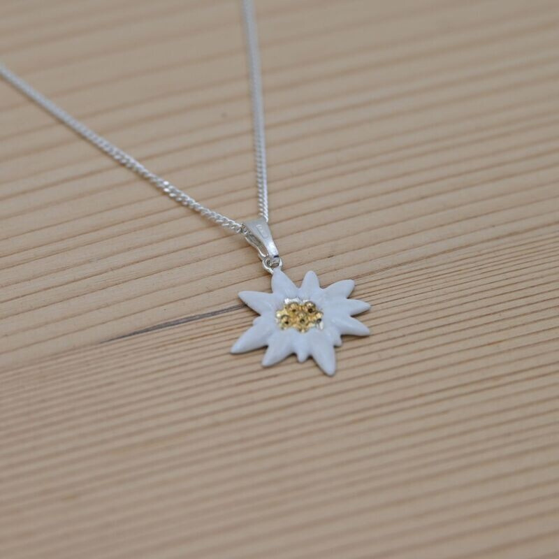 Collana Stella Alpina Smaltata