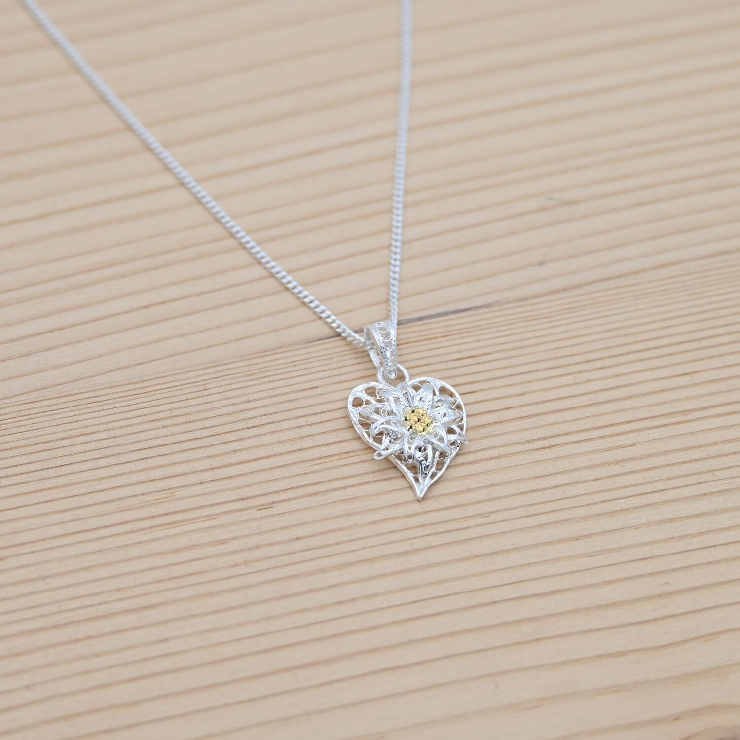 Collana Stella Alpina - cuore