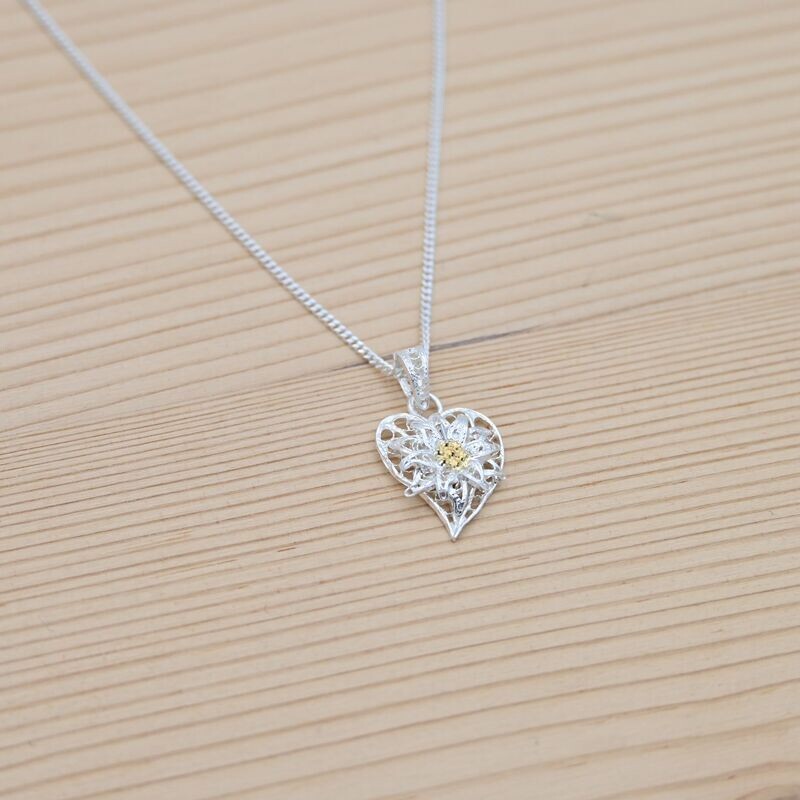 Collana Stella Alpina - cuore