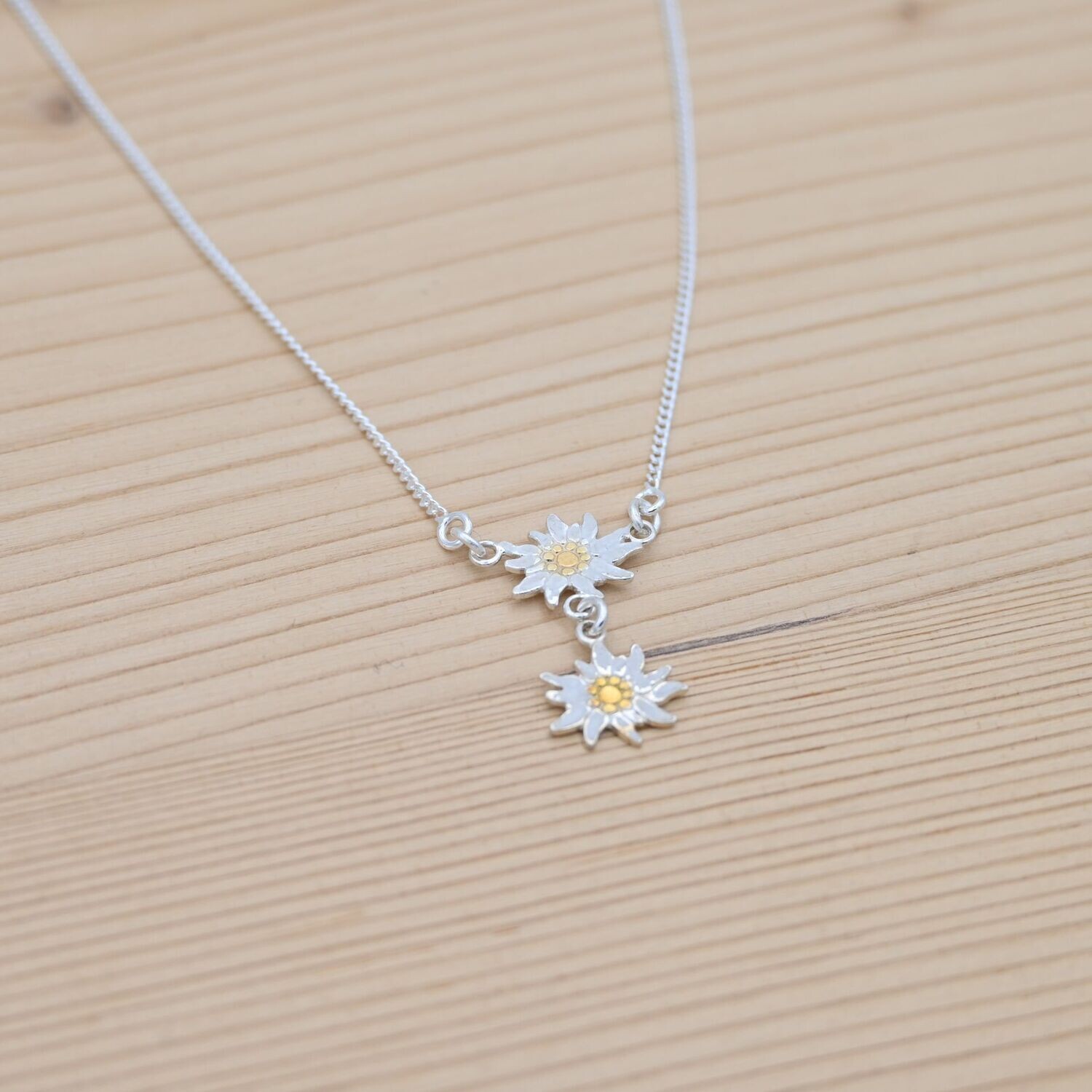 Collana Stelle Alpine Smaltate
