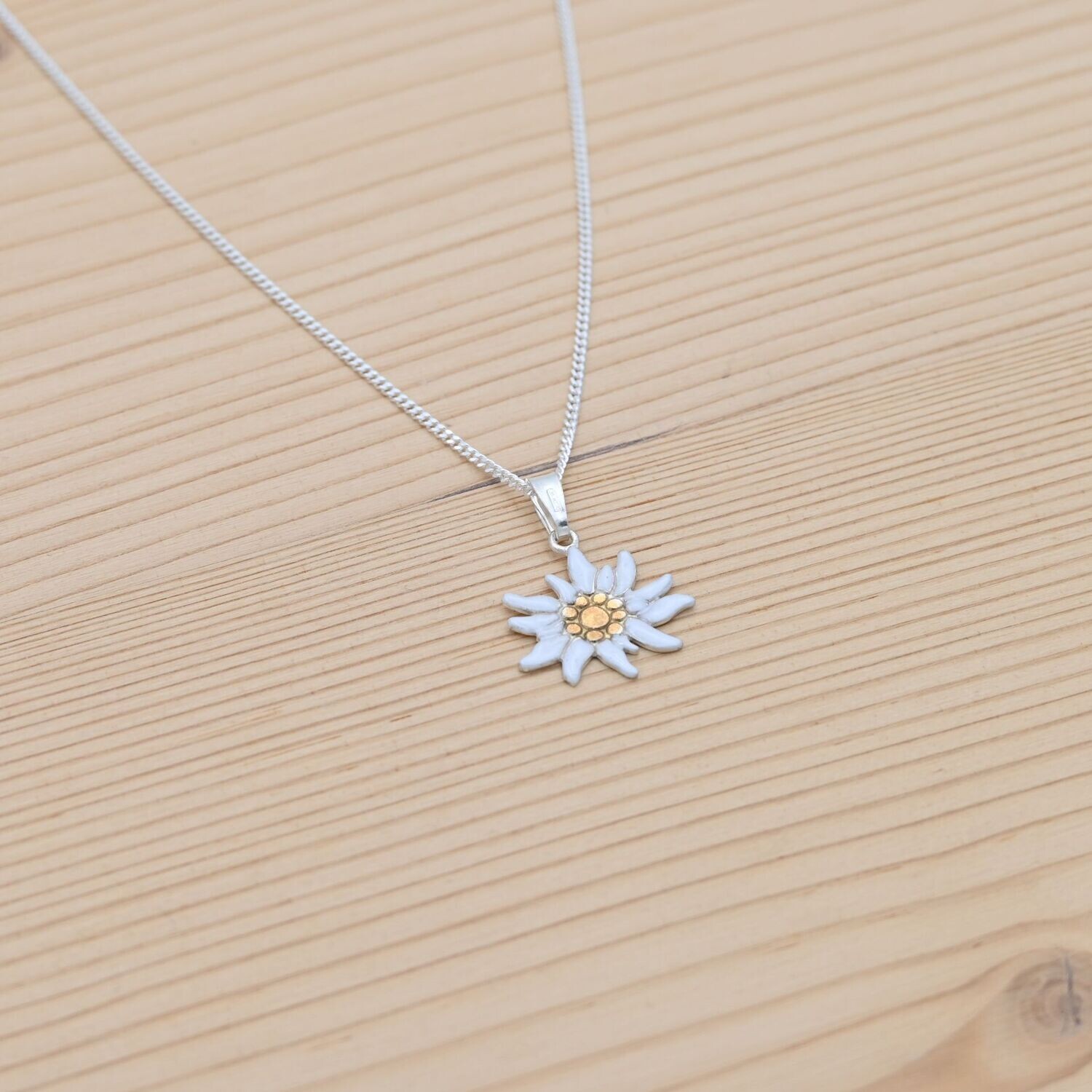 Collana Stella Alpina Smaltata - grande