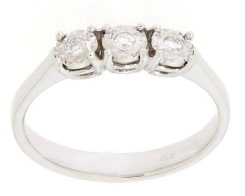 Clesi Gioielli Linea Riflessi Anello Trilogy con Diamanti 0.075 ct