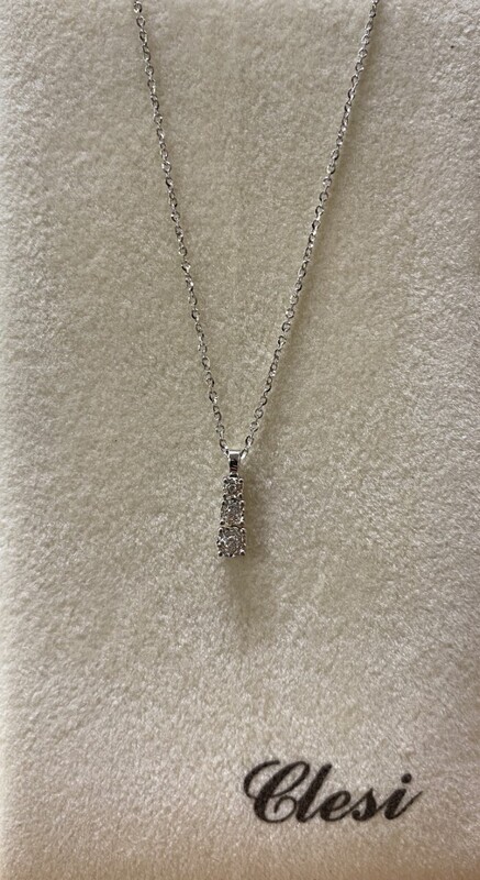 Clesi  Gioielli linea Riflessi Collana Trilogy Diamanti ct. 0,05