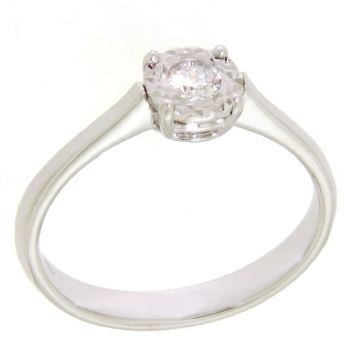 Clesi Gioielli Linea Riflessi Anello Solitario con Diamante 0.10 ct