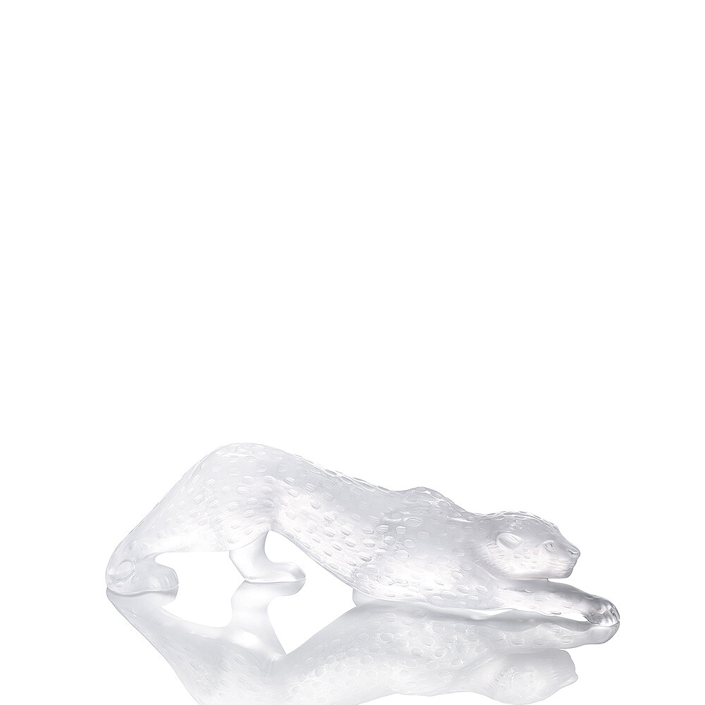 Lalique Zeila Panther Small Sculpture Clear Crystal
