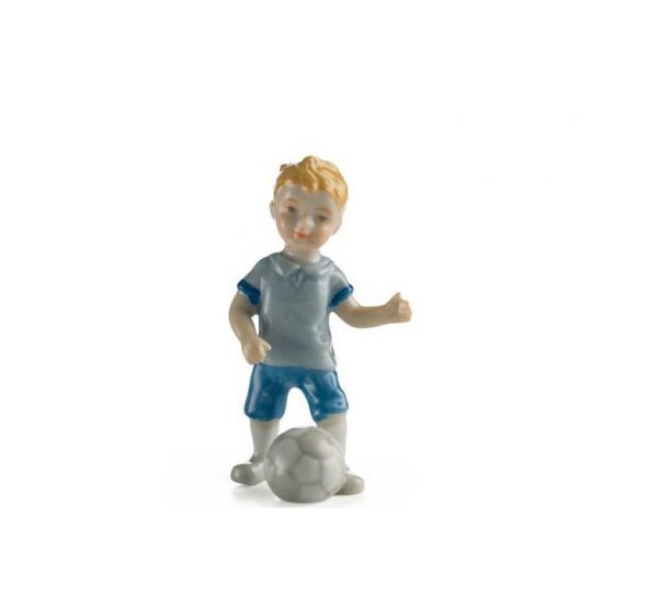 Royal Copenhagen Statuina bimbo che gioca a calcio