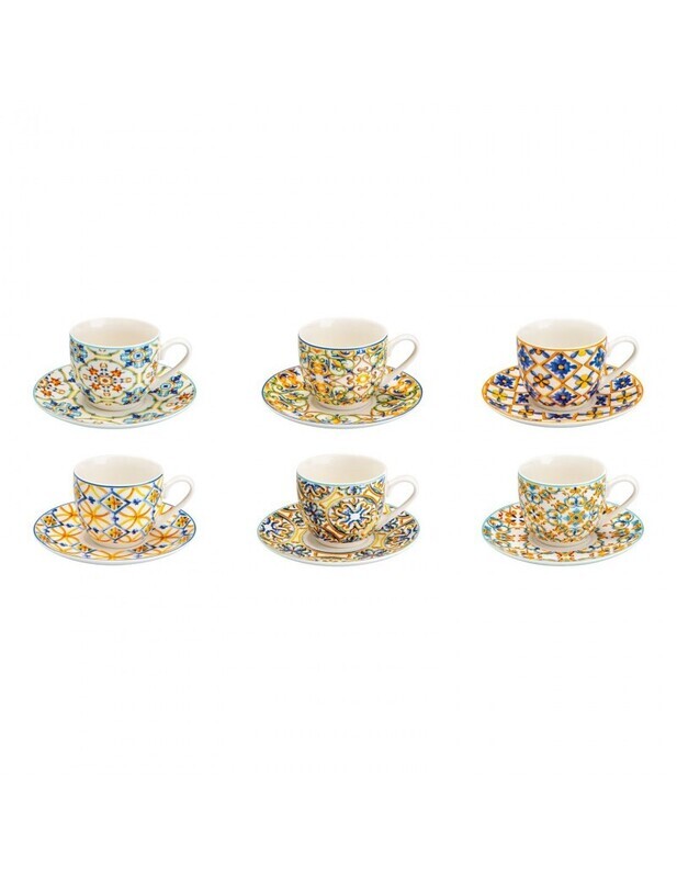 BRANDANI TAZZINA CAFFE MEDICEA SET 6 PZ NEW BONE CHINA
