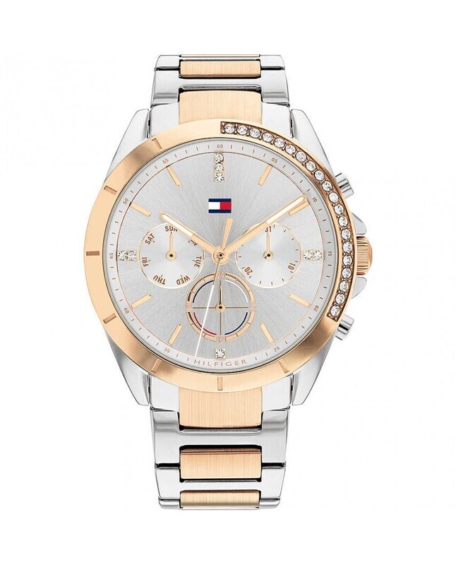 TOMMY HILFIGER OROLOGIO KENNEDY MULTIFUNZIONE 38mm GRAY CON BRC GOLD/SILVER