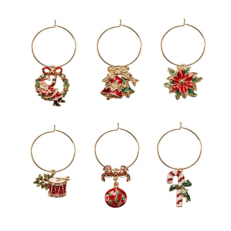 Lamart Palais Royal Set 6 Segna Bicchieri Natale Lamart Palais Royal Set 6 Segna Bicchieri Natale