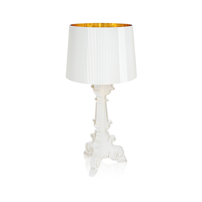 Kartell Bourgie lampada da tavolo Bianco Coprente/ Interno Oro