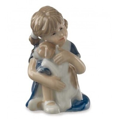 Royal Copenhagen Statuina Elsa con Cagnolino Royal Copenhagen Statuina Elsa con Cagnolino