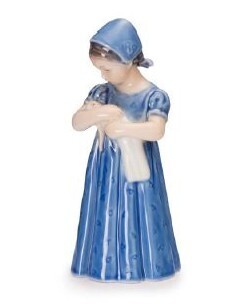Royal Copenhagen statuina Mary mini blu