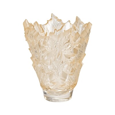 Lalique Champs-Élysées Small Vase Gold Luster Crystal