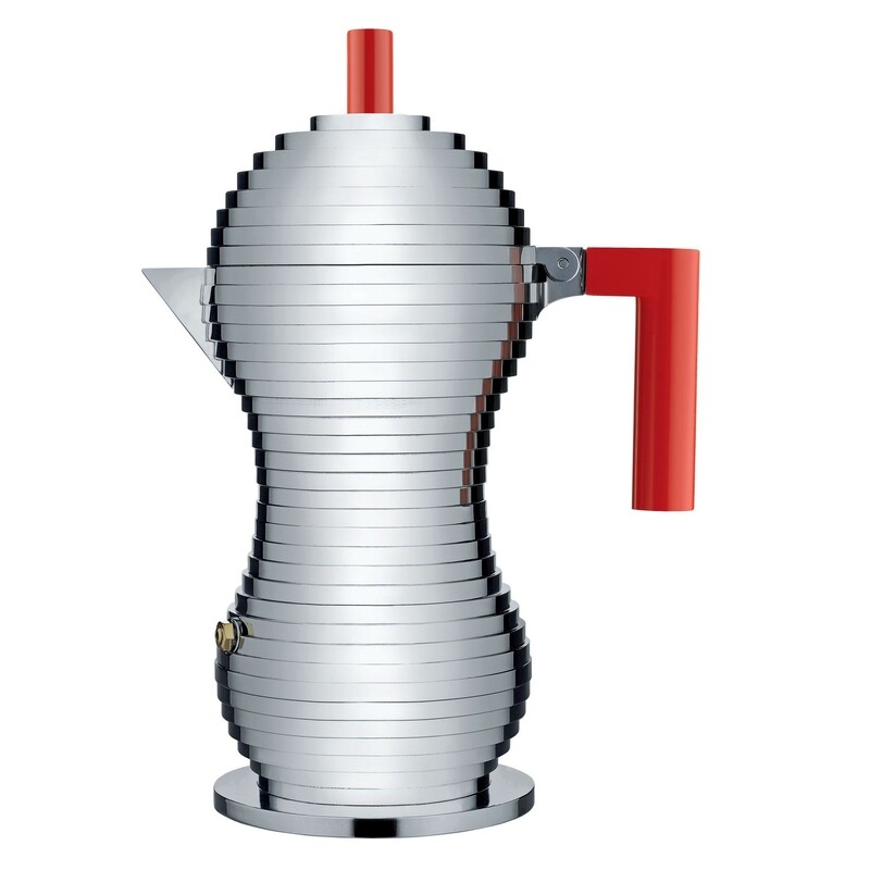 Alessi Pulcina Rossa Caffettiera Espresso 6 Tazze Alessi Pulcina Rossa Caffettiera Espresso 6 Tazze