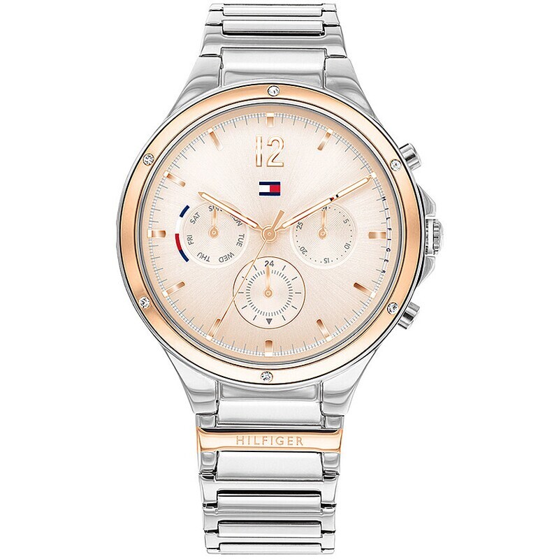 Tommy Hilfiger orologio Eve multifunzione rose gold brc silver per donna