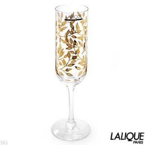 Lalique Flute Champagne Liane Gold Set x 6