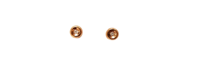 Bibigì Orecchini in Oro Rosa 18 kt con diamanti Cipollina- Varie Carature