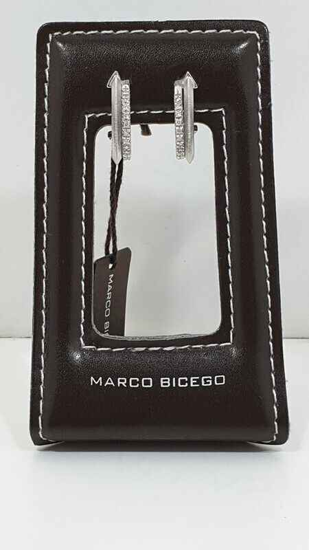 Marco Bicego Linea Triangoli Orecchini in oro bianco con diamanti