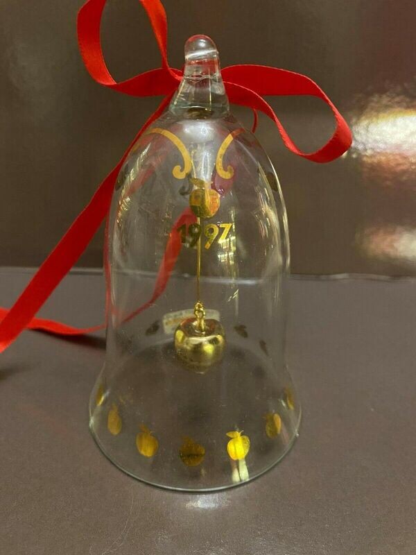 Royal Copenhagen / Holmegaard Glass Christmas Bell 1997 Royal Copenhagen / Holmegaard Glass Christmas Bell 1997