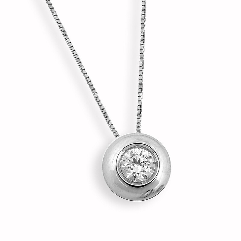 Bibigì Collana in oro bianco 18 kt Punto Luce Cipollina - Varie Carature