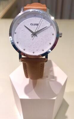 Cluse orologio Pavane argento/caramel