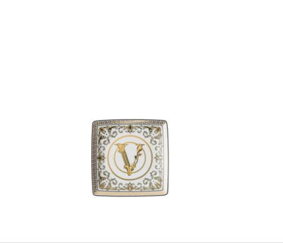 Versace Virtus Gala White Coppetta quadra piana 12 cm