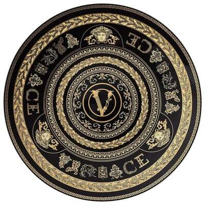 Versace Virtus Gala Black Piatto segnaposto 33 cm Versace Virtus Gala Black Piatto segnaposto 33 cm
