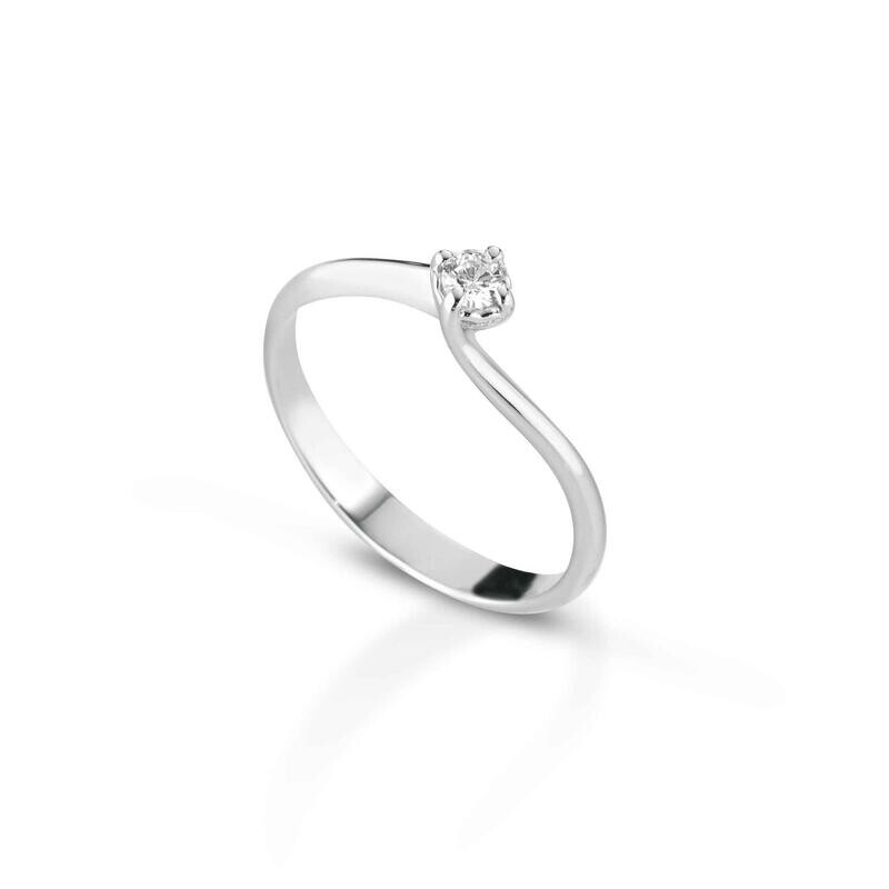 Crusado Anello Solitario con Diamante  - Varie carature