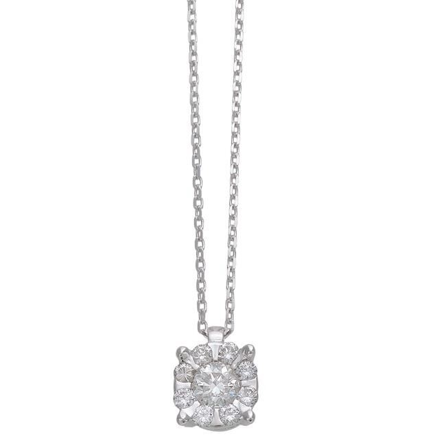 Bibigì Collana in oro bianco e diamante taglio brillante linea Marlene