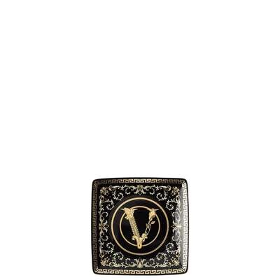 Versace Virtus Gala Black Coppetta quadra piana 12 cm