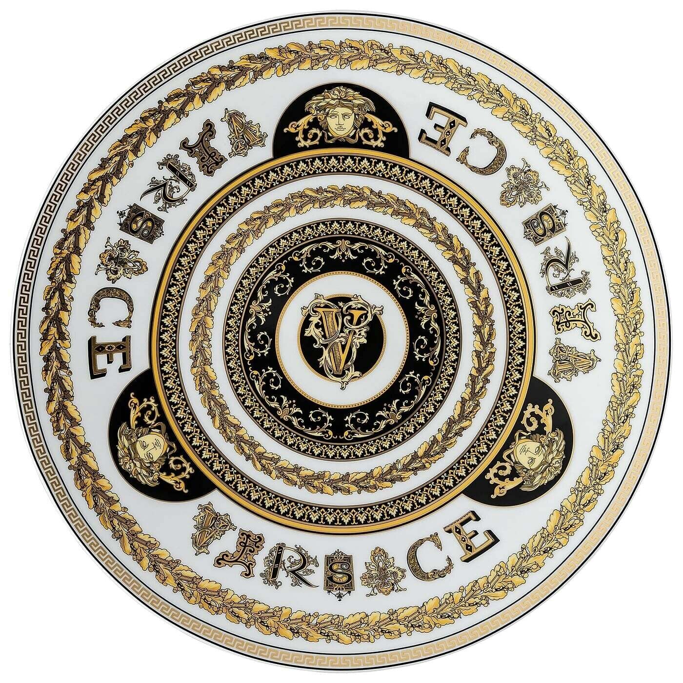 Versace Virtus Alphabet V Piatto segnaposto 33 cm