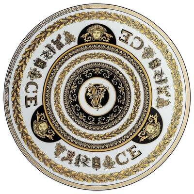 Versace Virtus Alphabet V Piatto segnaposto 33 cm Versace Virtus Alphabet V Piatto segnaposto 33 cm