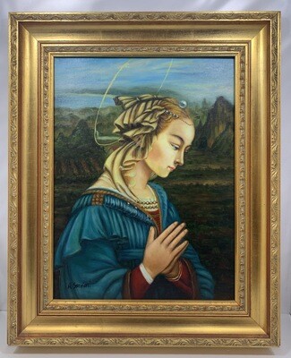 Quadro / Capezzale dipinto a mano: riproduzione “Madonna” di Filippo Lippi