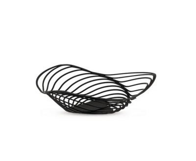 Alessi cestino Trinity nero