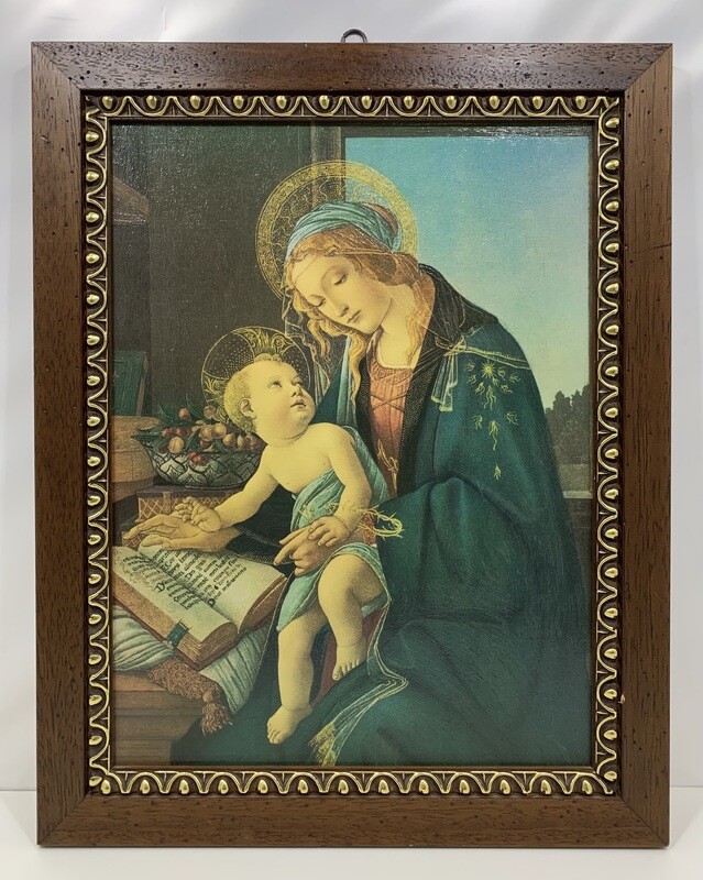 Quadro / Capezzale: riproduzione “Madonna con Bambino” di Botticelli Quadro / Capezzale: riproduzione “Madonna con Bambino” di Botticelli