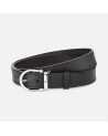 Montblanc Cintura reversibile in pelle nera/marrone 35 mm
