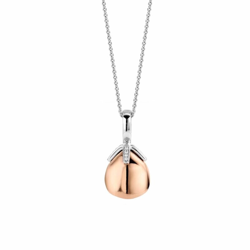 Ti sento Milano collana Flowerbud in argento 925 placcata oro rosa
