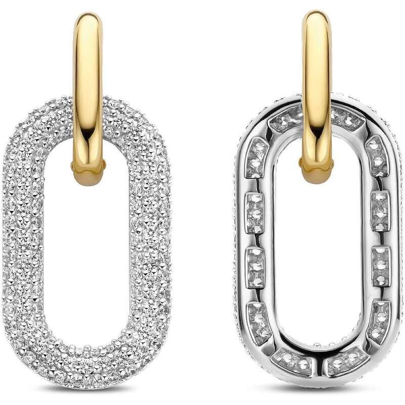 Ti Sento Milano orecchini in argento 925 placcati in oro giallo con zirconi