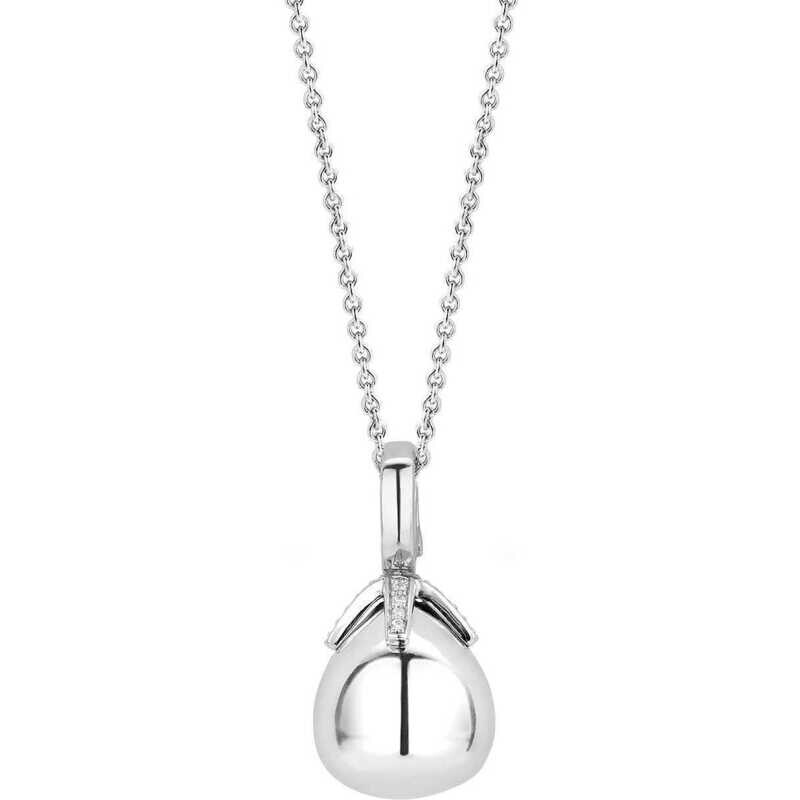 TI SENTO Milano collana Flowerbud in argento 925 con zirconi bianchi