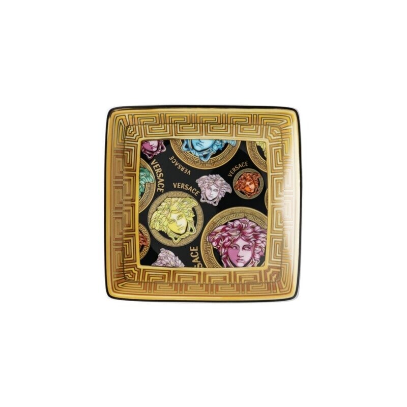 VERSACE COPPETTA QUADRA PIANA MEDUSA AMPLIFIED MULTICOLOR 12 CM