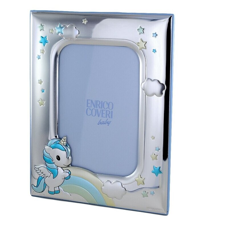 Enrico Coveri portafoto linea unicorno celeste 13x18 Enrico Coveri portafoto linea unicorno celeste 13x18