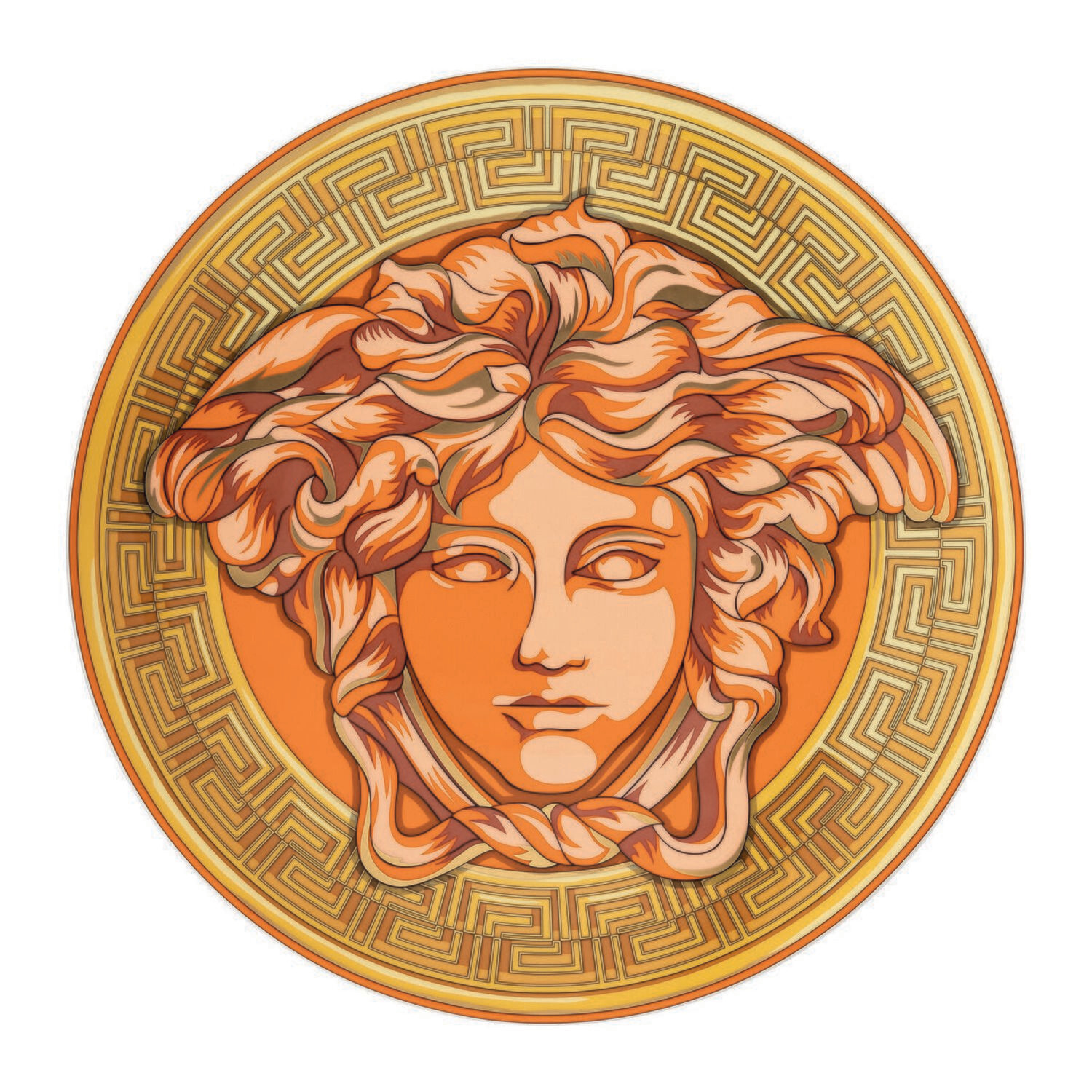 Versace Medusa Amplified piatto piano 33 cm orange coin