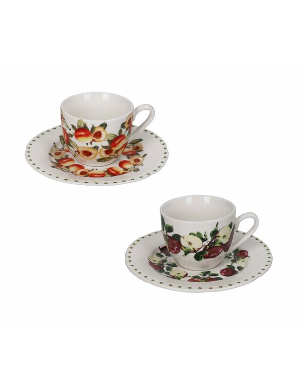 BRANDANI TAZZINA CAFFE LE PRIMIZIE FRESH FRUITS SET 2 PZ PORCELLANA