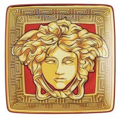 Versace Medusa Amplified coppetta quadra piana 12 cm golden coin