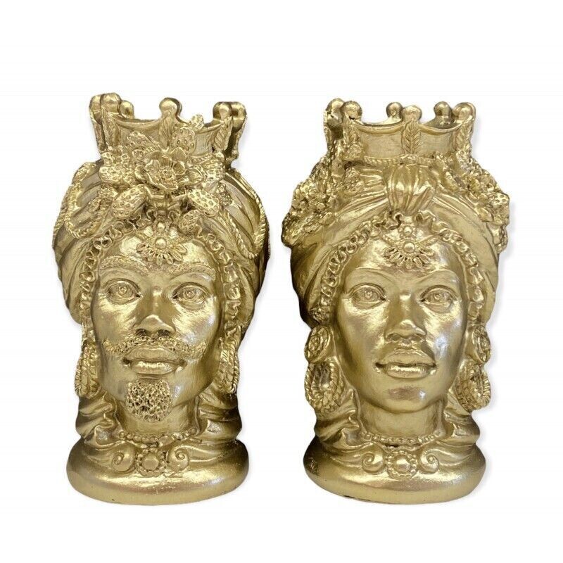 Lamart Palais Royal coppia teste di moro 11 cm Lamart Palais Royal coppia teste di moro 11 cm