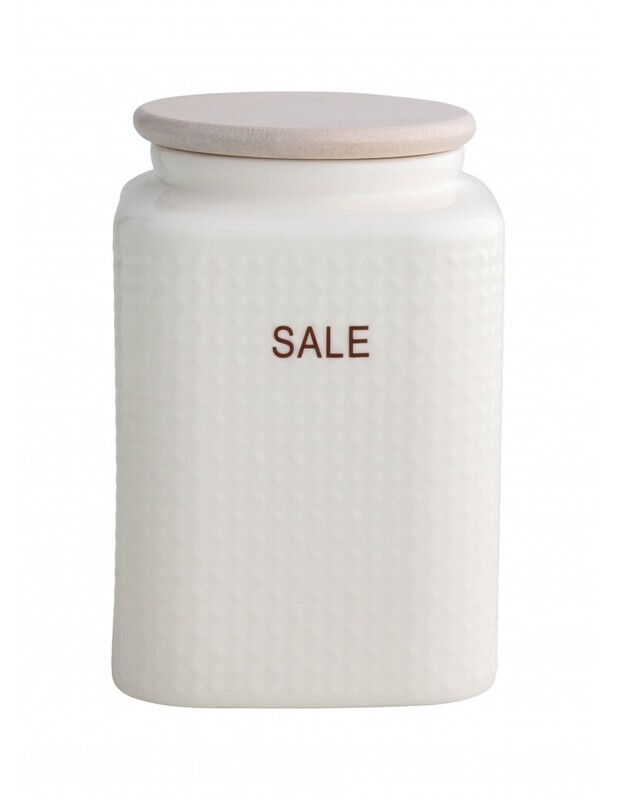 BRANDANI BARATTOLO SALE PORCELLANA BIANCA CTAPPO BAMBOO NATURALE